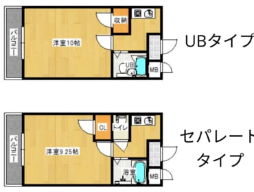 108号室セパレートタイプ (間取)